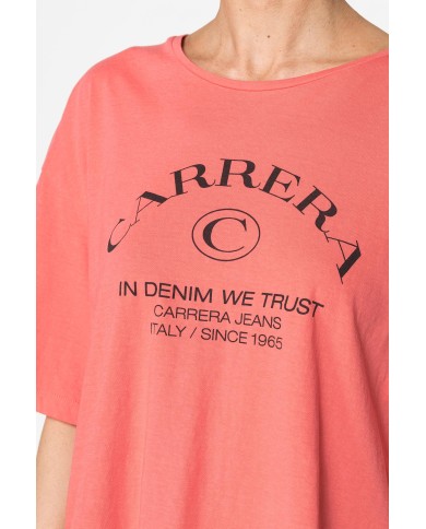 T-SHIRT CORTA GIROCOLLO CON GRAFICA A PETTO