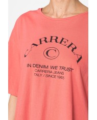 T-SHIRT CORTA GIROCOLLO CON GRAFICA A PETTO