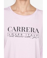 T-SHIRT CORTA GIROCOLLO CON GRAFICA A PETTO