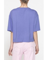 T-SHIRT CORTA GIROCOLLO CON GRAFICA A PETTO