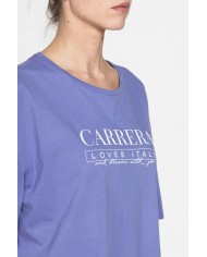 T-SHIRT CORTA GIROCOLLO CON GRAFICA A PETTO