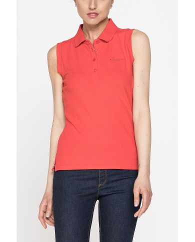 POLO SMANICATA IN PIQUET STRETCH DI COTONE