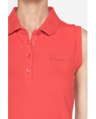 POLO SMANICATA IN PIQUET STRETCH DI COTONE