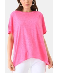 T-SHIRT SCOLLO A BARCHETTA A MANICA CORTA