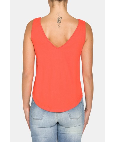 CANOTTA CON PIZZO IN JERSEY 100% COTONE.