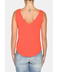 CANOTTA CON PIZZO IN JERSEY 100% COTONE.