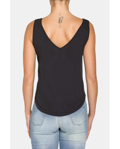 CANOTTA CON PIZZO IN JERSEY 100% COTONE.