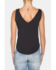 CANOTTA CON PIZZO IN JERSEY 100% COTONE.