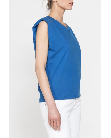 T-SHIRT CON SPALLE IMBOTTITE