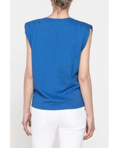 T-SHIRT CON SPALLE IMBOTTITE