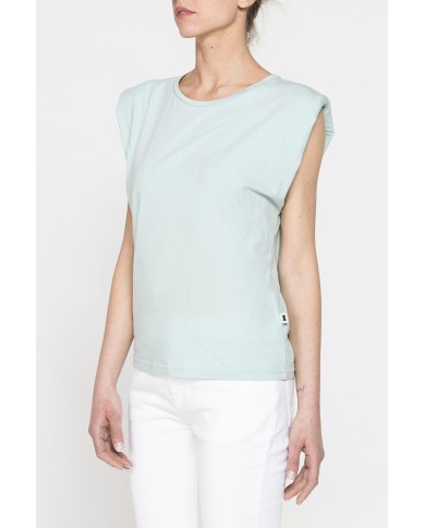 T-SHIRT CON SPALLE IMBOTTITE