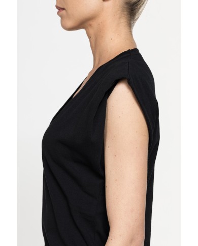 T-SHIRT CON SCOLLO A V IN JERSEY COTONE