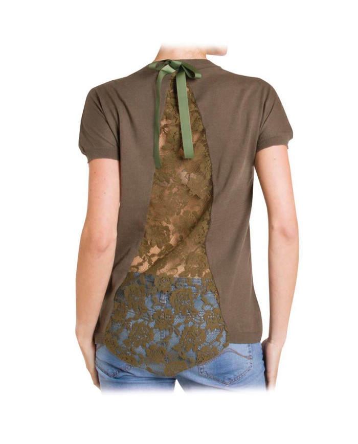 MAGLIA CON INSERTO PIZZO