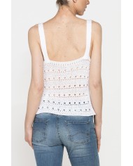 TOP IN MAGLIA OPENWORK CON SPALLINE