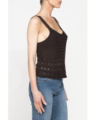 TOP IN MAGLIA OPENWORK CON SPALLINE