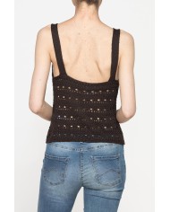 TOP IN MAGLIA OPENWORK CON SPALLINE