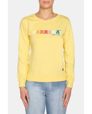 FELPA GIROCOLLO A MANICA LUNGA IN 100% COTONE.