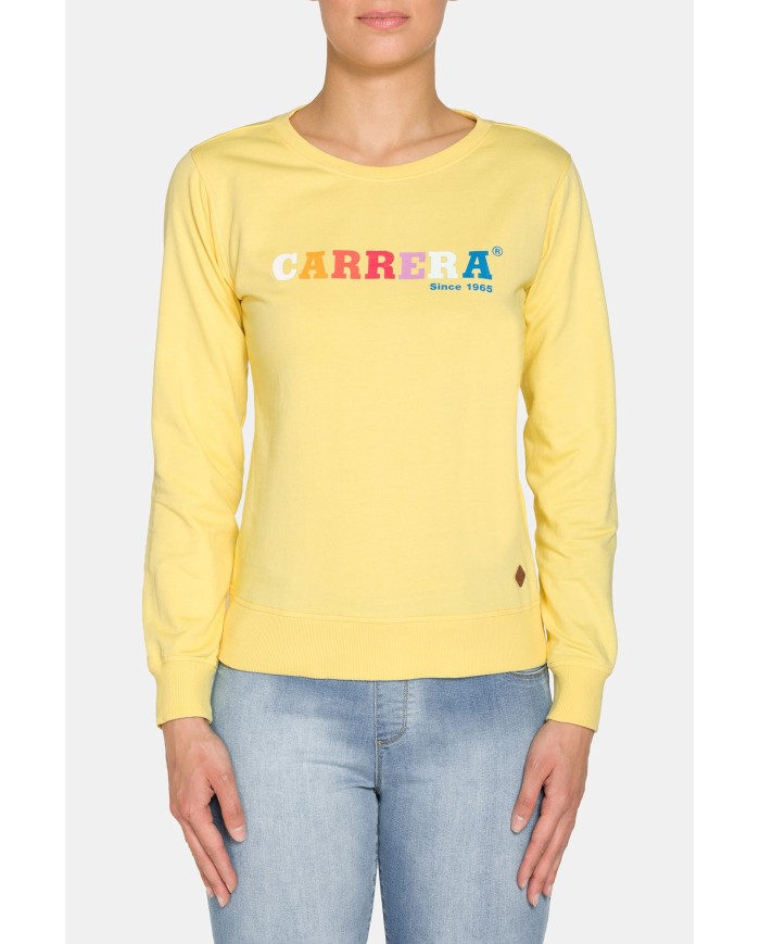 FELPA GIROCOLLO A MANICA LUNGA IN 100% COTONE.