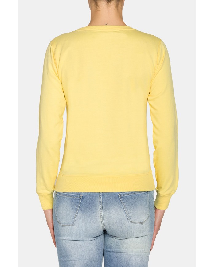 FELPA GIROCOLLO A MANICA LUNGA IN 100% COTONE.