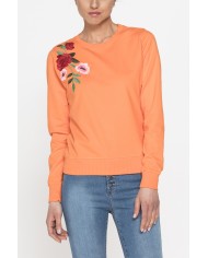 FELPA GIROCOLLO A MANICA LUNGA IN 100% COTONE.