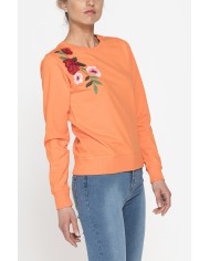 FELPA GIROCOLLO A MANICA LUNGA IN 100% COTONE.