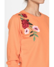 FELPA GIROCOLLO A MANICA LUNGA IN 100% COTONE.