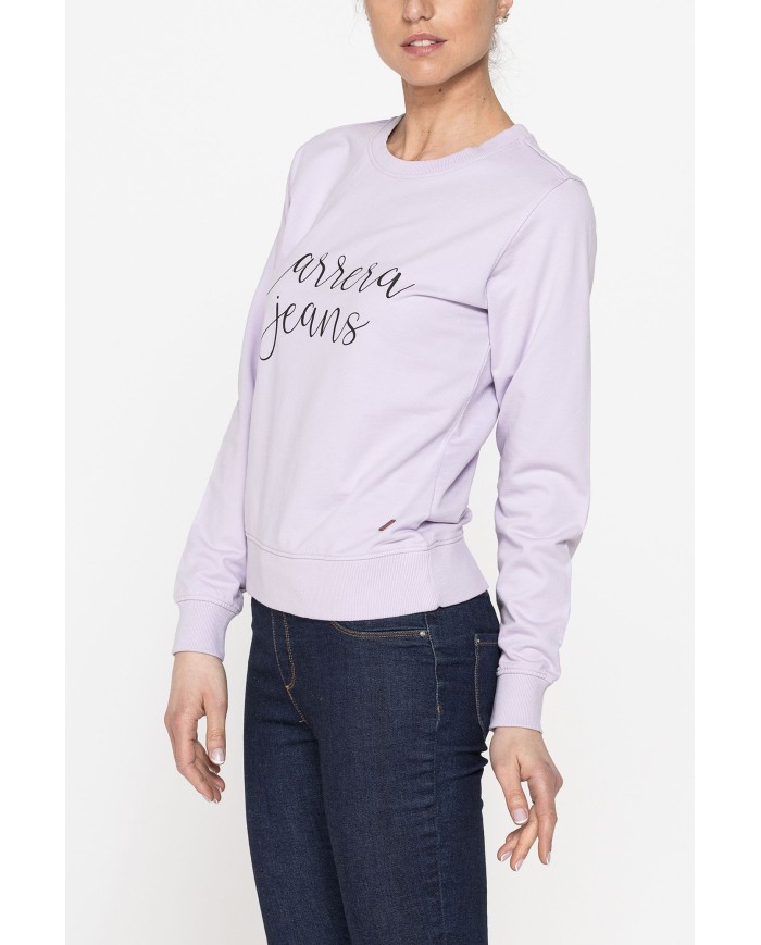 FELPA GIROCOLLO A MANICA LUNGA IN 100% COTONE.