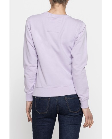 FELPA GIROCOLLO A MANICA LUNGA IN 100% COTONE.