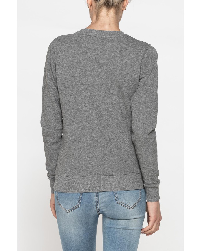 FELPA GIROCOLLO A MANICA LUNGA IN 100% COTONE.