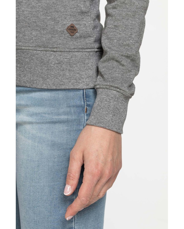 FELPA GIROCOLLO A MANICA LUNGA IN 100% COTONE.