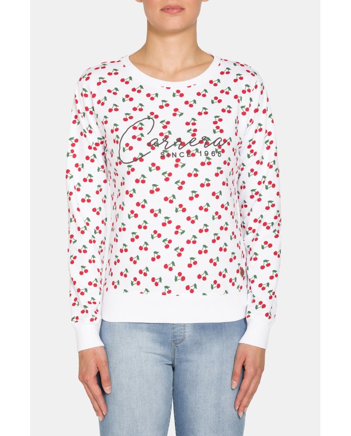 FELPA GIROCOLLO A MANICA LUNGA IN 100% COTONE.