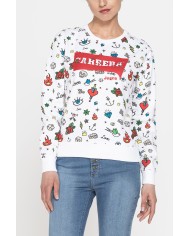 FELPA GIROCOLLO A MANICA LUNGA IN 100% COTONE.