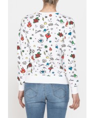 FELPA GIROCOLLO A MANICA LUNGA IN 100% COTONE.