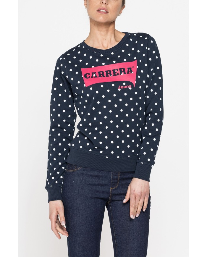 FELPA GIROCOLLO A MANICA LUNGA IN 100% COTONE.