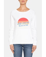 FELPA CON SCOLLO TONDO IN 100% COTONE.