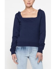 FELPA CON SCOLLO QUADRATO