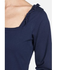 FELPA CON SCOLLO QUADRATO