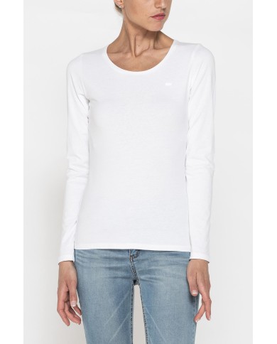 T-SHIRT GIROCOLLO MANICA LUNGA IN COTONE