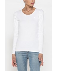 T-SHIRT GIROCOLLO MANICA LUNGA IN COTONE
