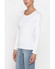 T-SHIRT GIROCOLLO MANICA LUNGA IN COTONE