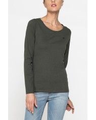 T-SHIRT GIROCOLLO MANICA LUNGA IN COTONE