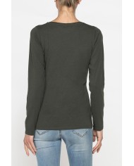 T-SHIRT GIROCOLLO MANICA LUNGA IN COTONE