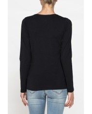 T-SHIRT GIROCOLLO MANICA LUNGA IN COTONE