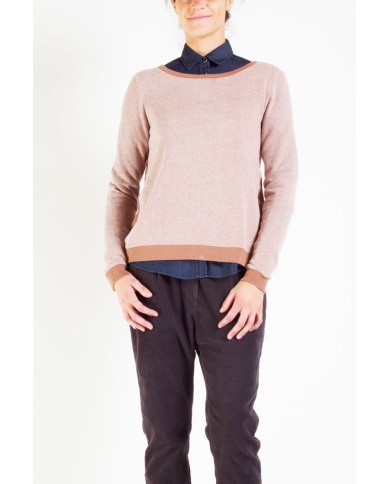 FELPA CON DIETRO IN TESS.CHIFFON