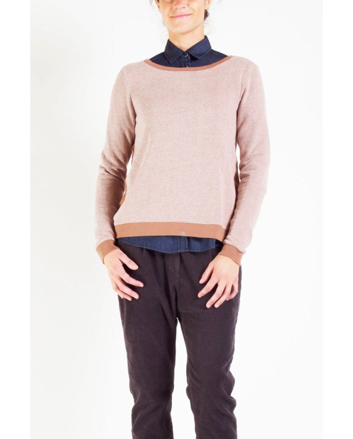 FELPA CON DIETRO IN TESS.CHIFFON