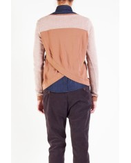 FELPA CON DIETRO IN TESS.CHIFFON