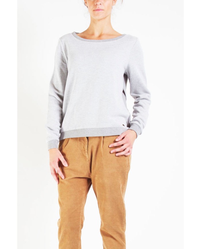 FELPA CON DIETRO IN TESS.CHIFFON