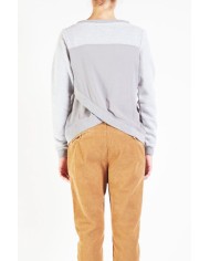 FELPA CON DIETRO IN TESS.CHIFFON