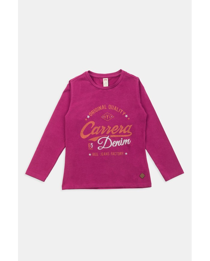 T-SHIRT GIROCOLLO IN JERSEY DI COTONE