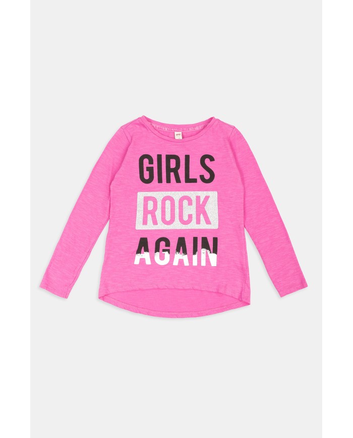 T SHIRT GIROCOLLO IN JERSEY COTONE. Vestibilità regolare.